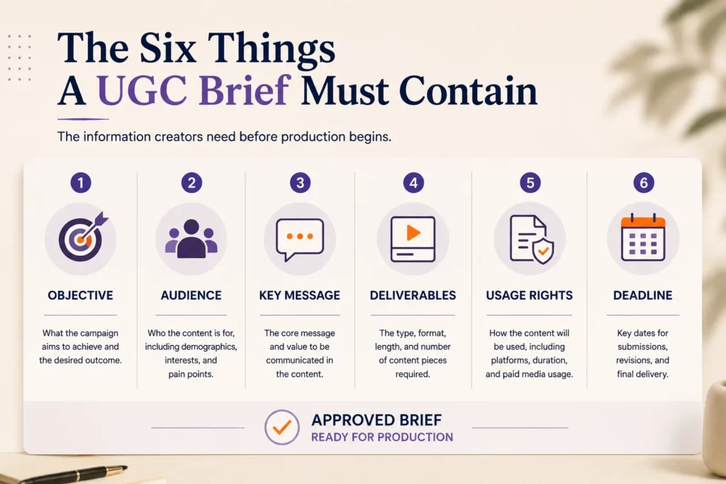 The six things a UGC brief must contain

