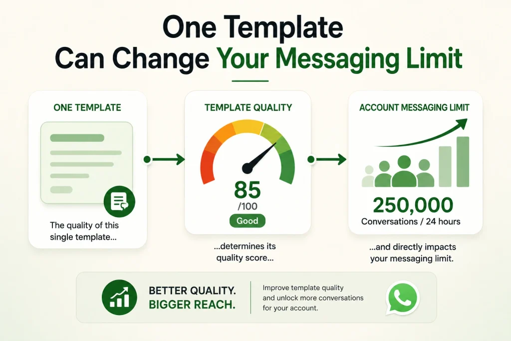 One template's quality affecting the account's messaging limit