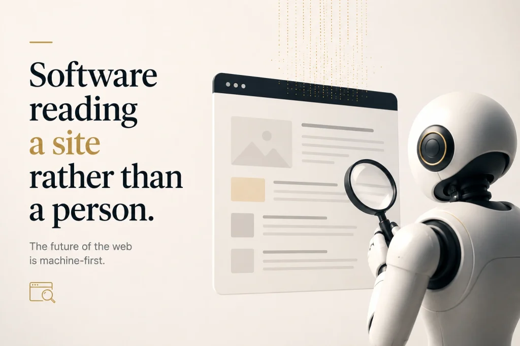 Software reading a site rather than a person

