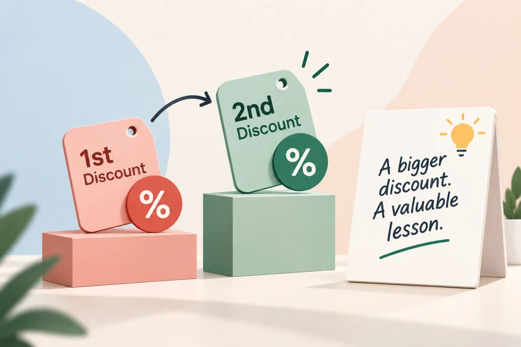 A second discount teaching a second lesson

