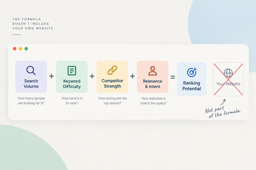 A formula with no slot for your own website