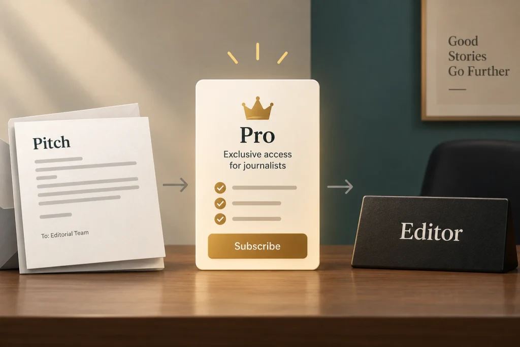 A paid tier sitting between a pitch and an editor