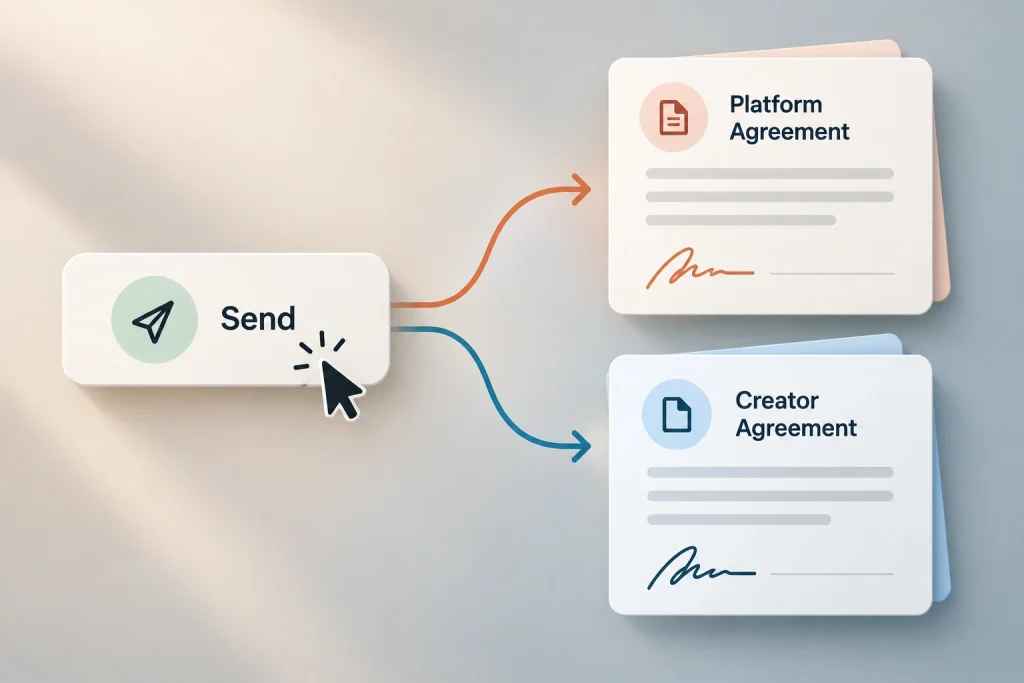 One action recorded as two different agreements